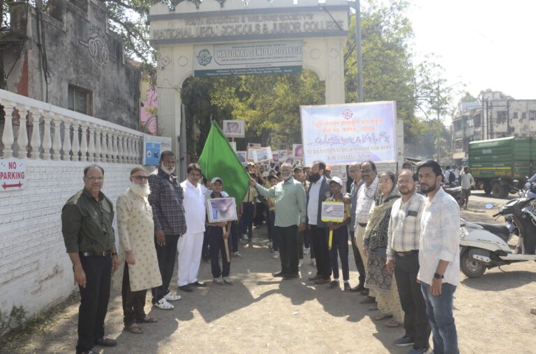 विश्व कॅन्सर डे पर रॅली का आयोजन – नॅशनल हाई स्कूल द्वारा जनजागृती मिशन