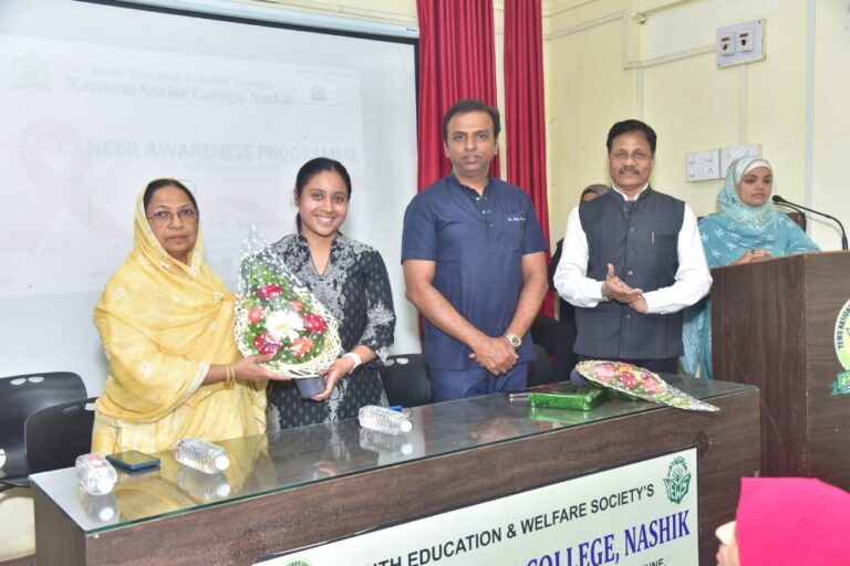 ब्रेस्ट कैंसर और सर्वाइकल कैंसर की रोकथाम पर जागरूकता कार्यक्रम – नेशनल सीनियर कॉलेज में आयोजन