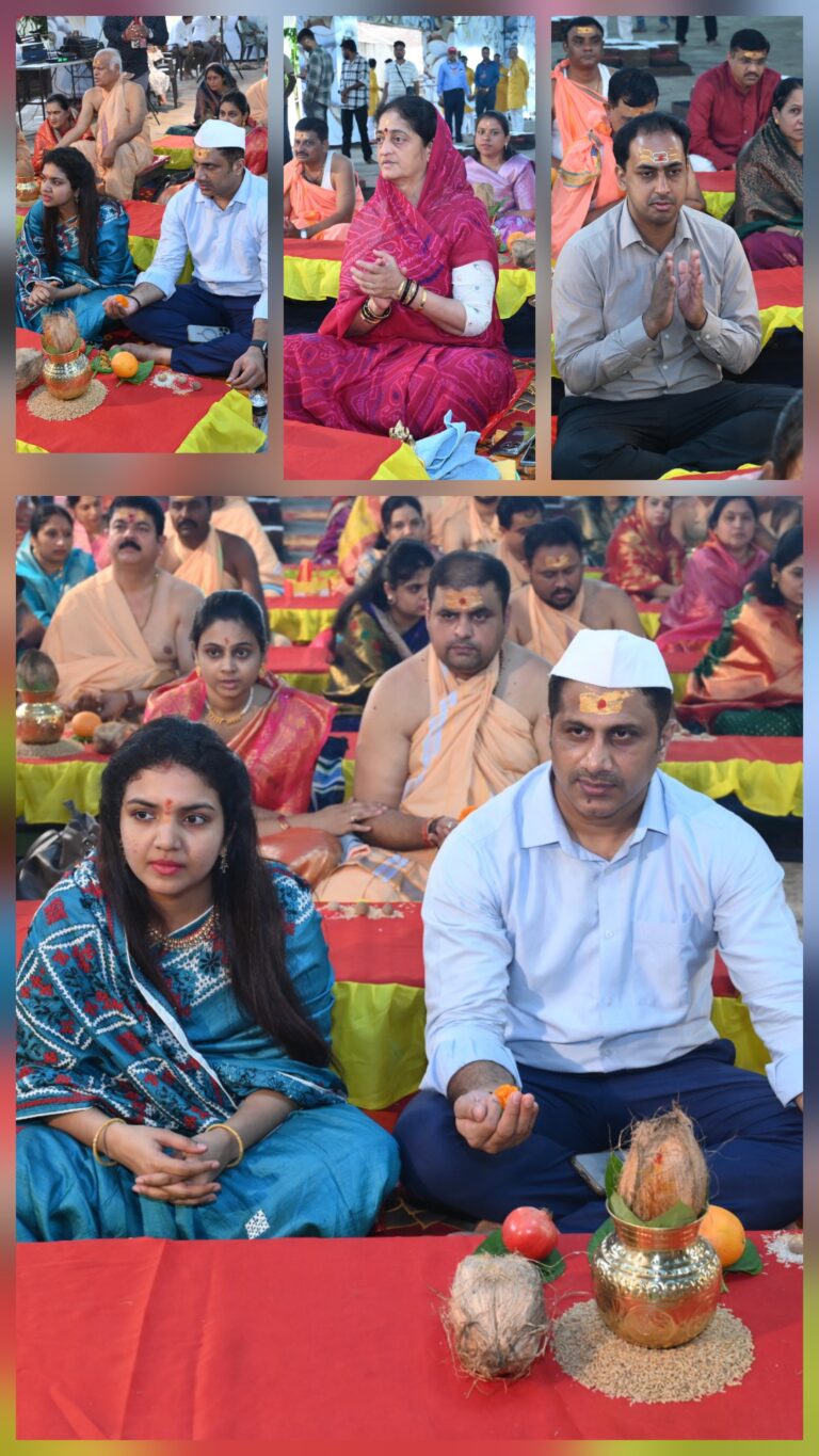 मंगळग्रह मंदिरात कलशारोहणासह नवकुंडी महाविशेष शांतीयाग.