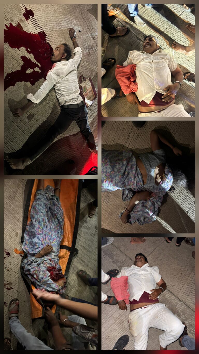 हेडवे जवळ भीषण अपघात : भरधाव आयशर वाहनाने तिघांना चिरडले; पती-पत्नीचा जागीच मृत्यू, एक गंभीर.