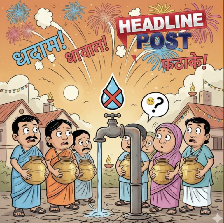 अमळनेर शहर पाण्यासाठी तहानलेले — दिवाळीच्या सणातही नळ कोरडे, नागरिक त्रस्त.